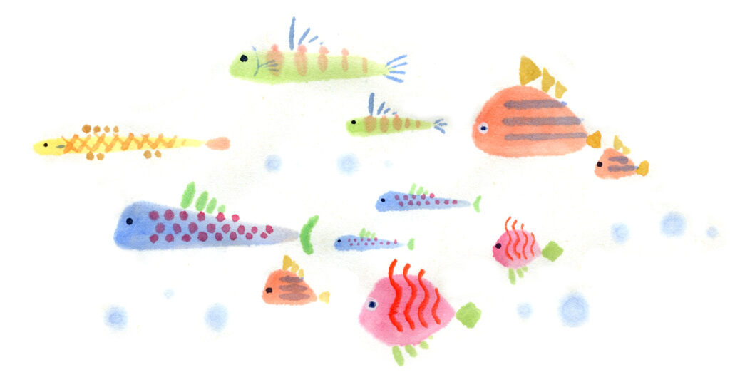 魚を描いたイラスト